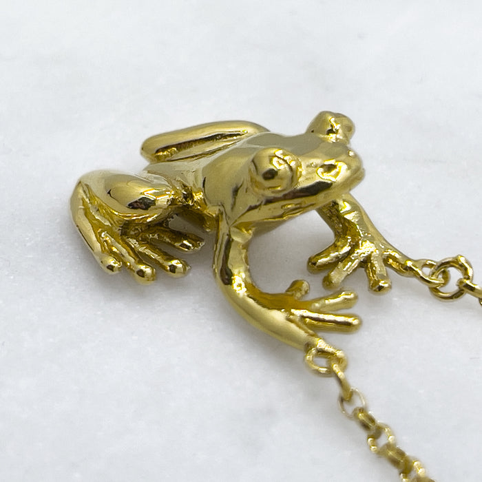 Frog Pendant in Solid Gold - Talu RocknGold